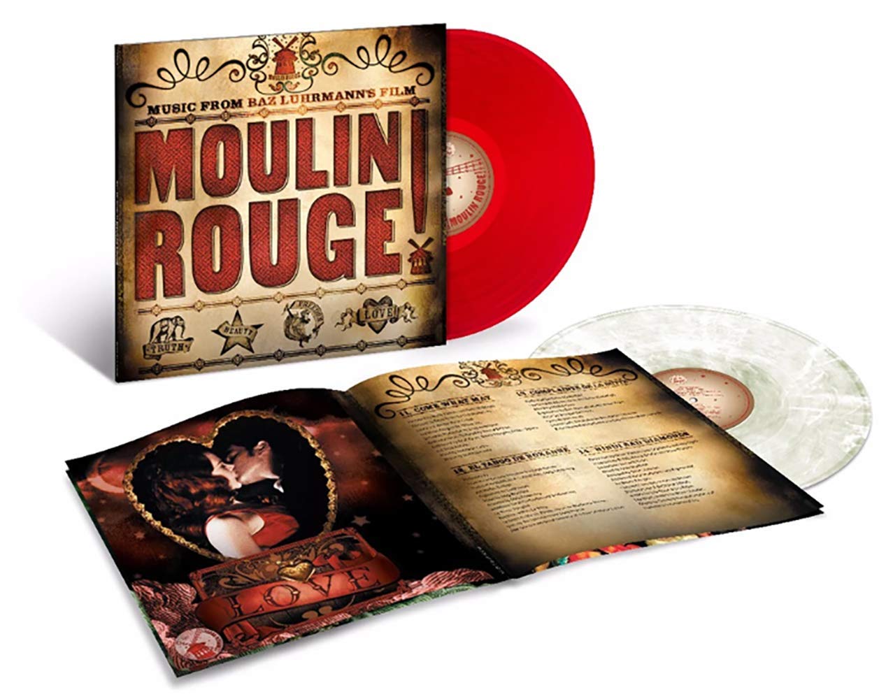 Moulin Rouge Soundtrack - Original Music from Baz Luhrmann's Film - Exclusive Limited Edition Red & Clear Vinyl Record - Mint/Near Mint Condition - Perfect for Movie Night & Vinyl Collectors