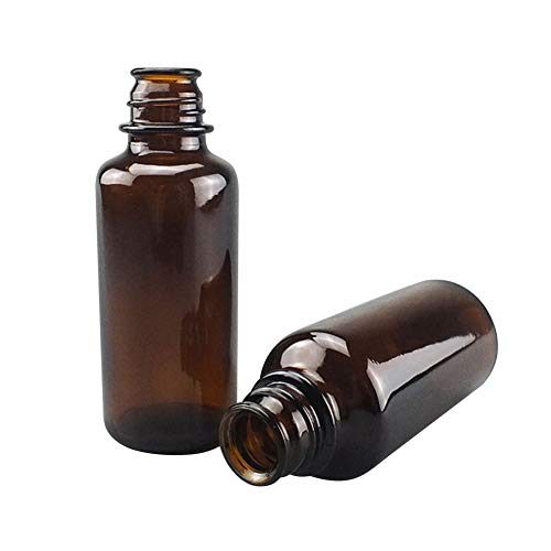 125ml Glass Brown Round Media Storage Bottles - Narrow Mouth Reagent Bottles Without GL28 Screw Cap (Pack of 40) - Ideal for Laboratory, Chemical Storage & DIY Projects
