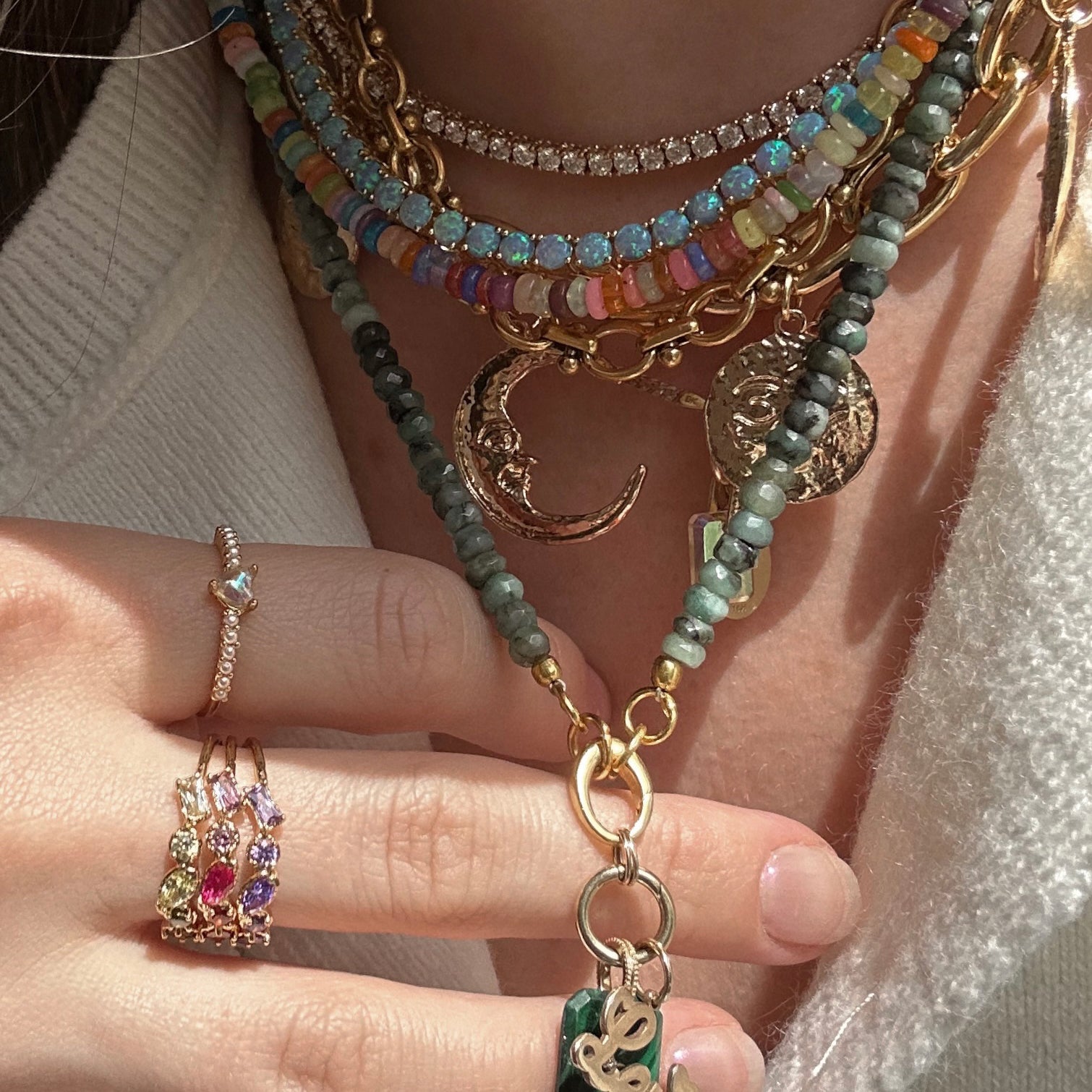 Shades of You Ombre Birthstone Ring - Personalized Stackable Jewelry for Women, Perfect for Birthdays, Anniversaries & Everyday Wear