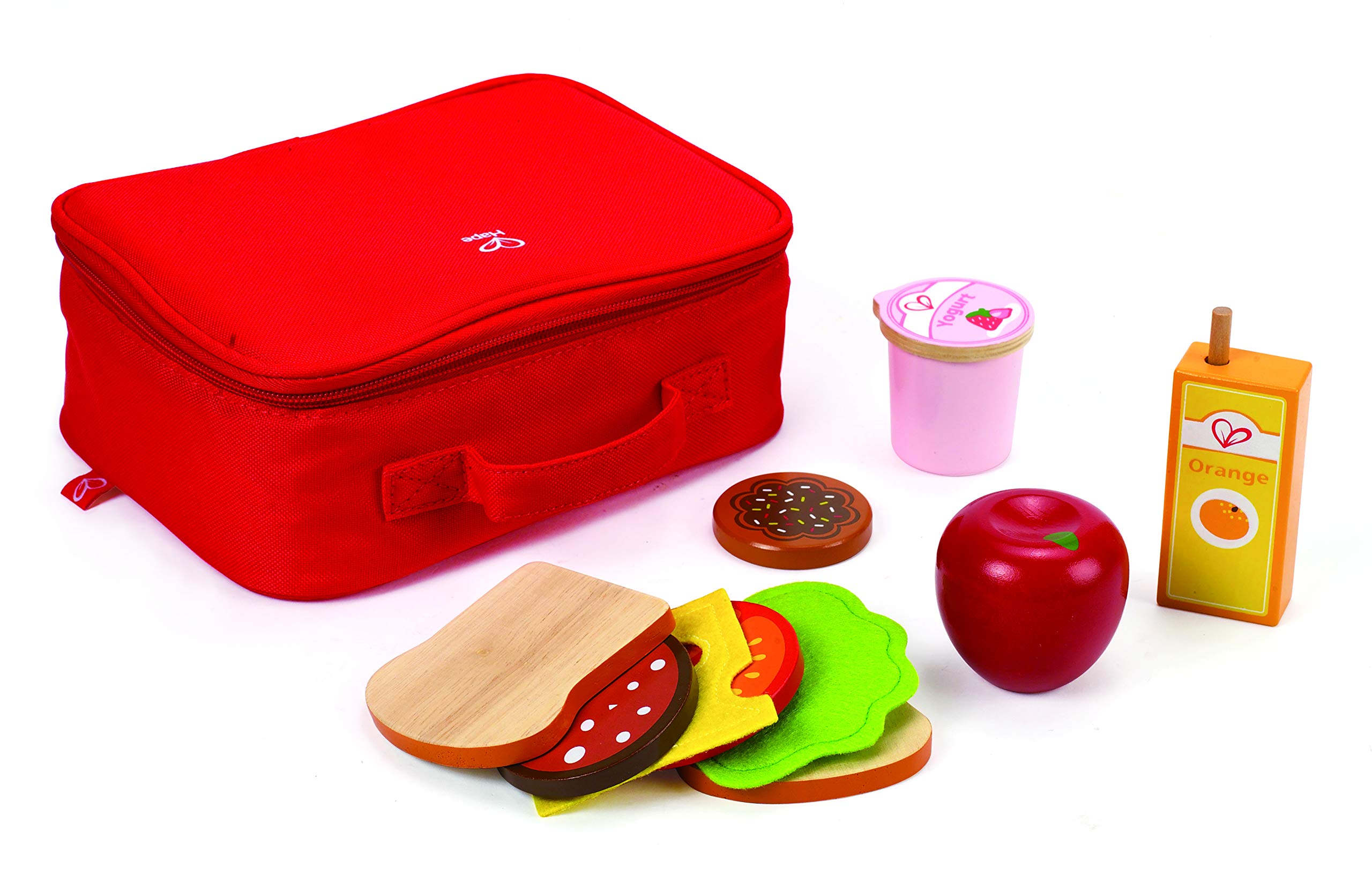 Hape Wooden Lunch Box - Kids Pretend Play Kitchen Food Set with Accessories | Educational Toy for Toddlers & Preschoolers | Perfect for Role Play, Birthday Gifts & Daycare Activities