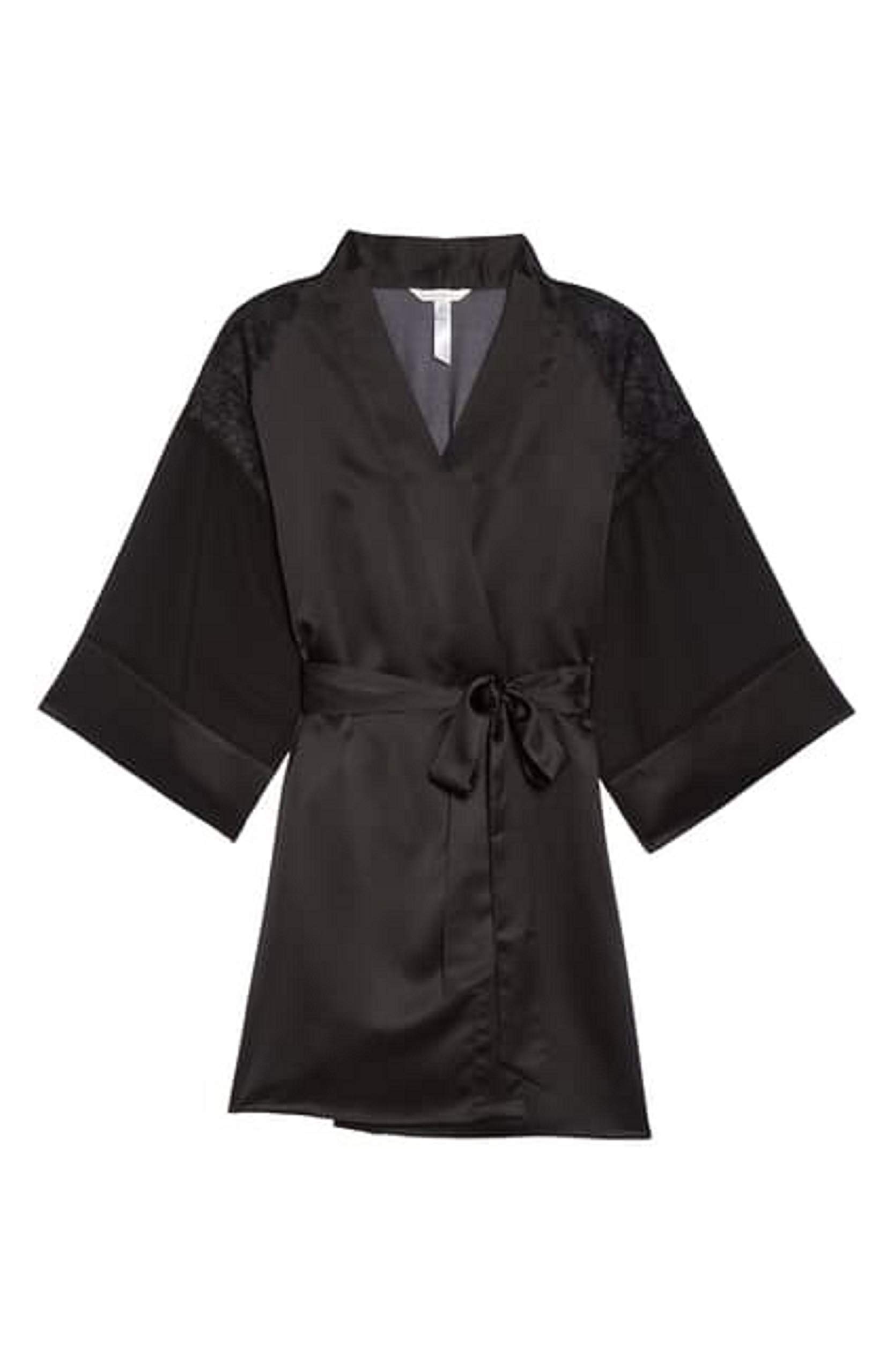Margo Women's Black Soft Fleece Robe - Small Size, Cozy Bathrobe for Spa, Lounge & Relaxation at Home