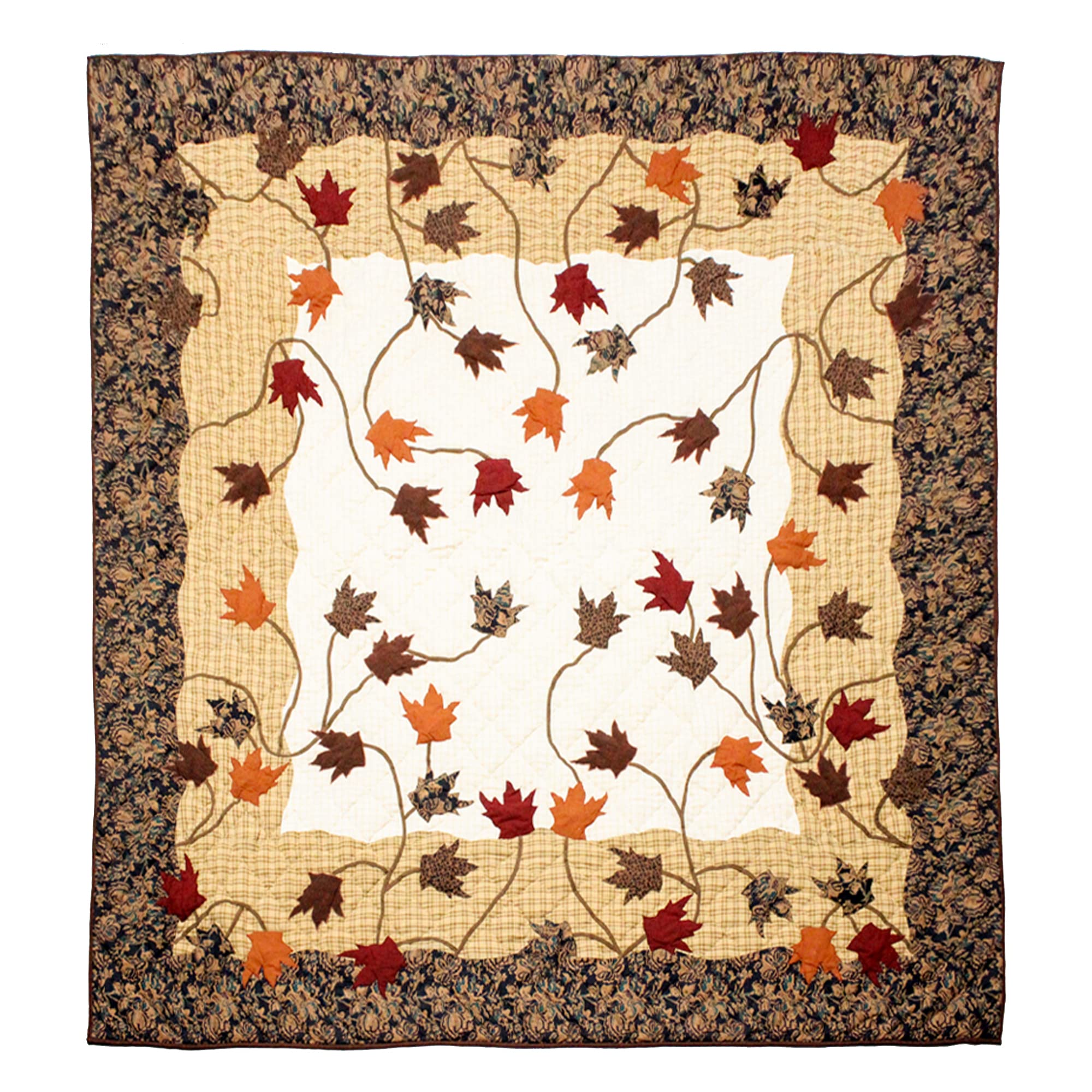 Autumn Bliss Twin Quilt Set - 3 Piece Cotton Quilted Bedding (65