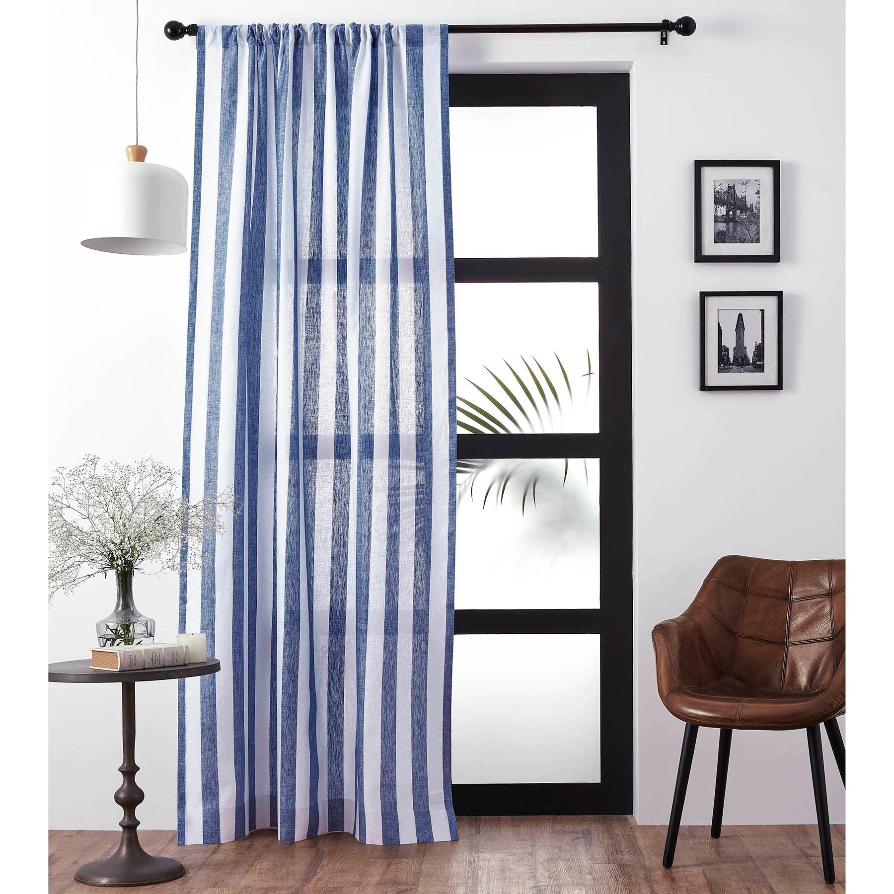 Stylish Cabana Striped Curtains for Beach House & Patio - Light Filtering Outdoor Window Treatments