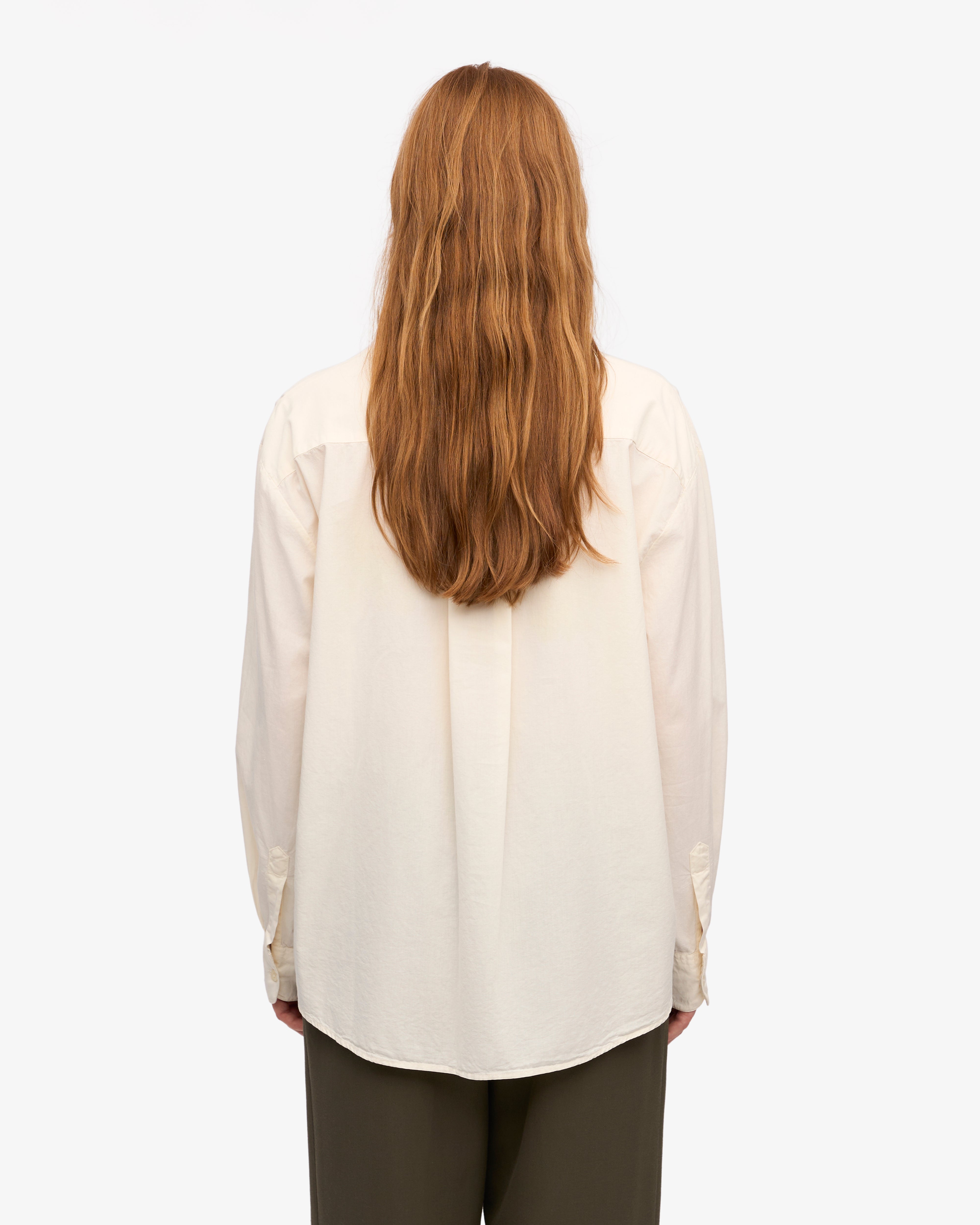 Organic Cotton Oversized Button-Down Shirt for Women - Ivory White - Loose Fit Casual & Workwear - Perfect for Office, Travel and Weekend Outings
