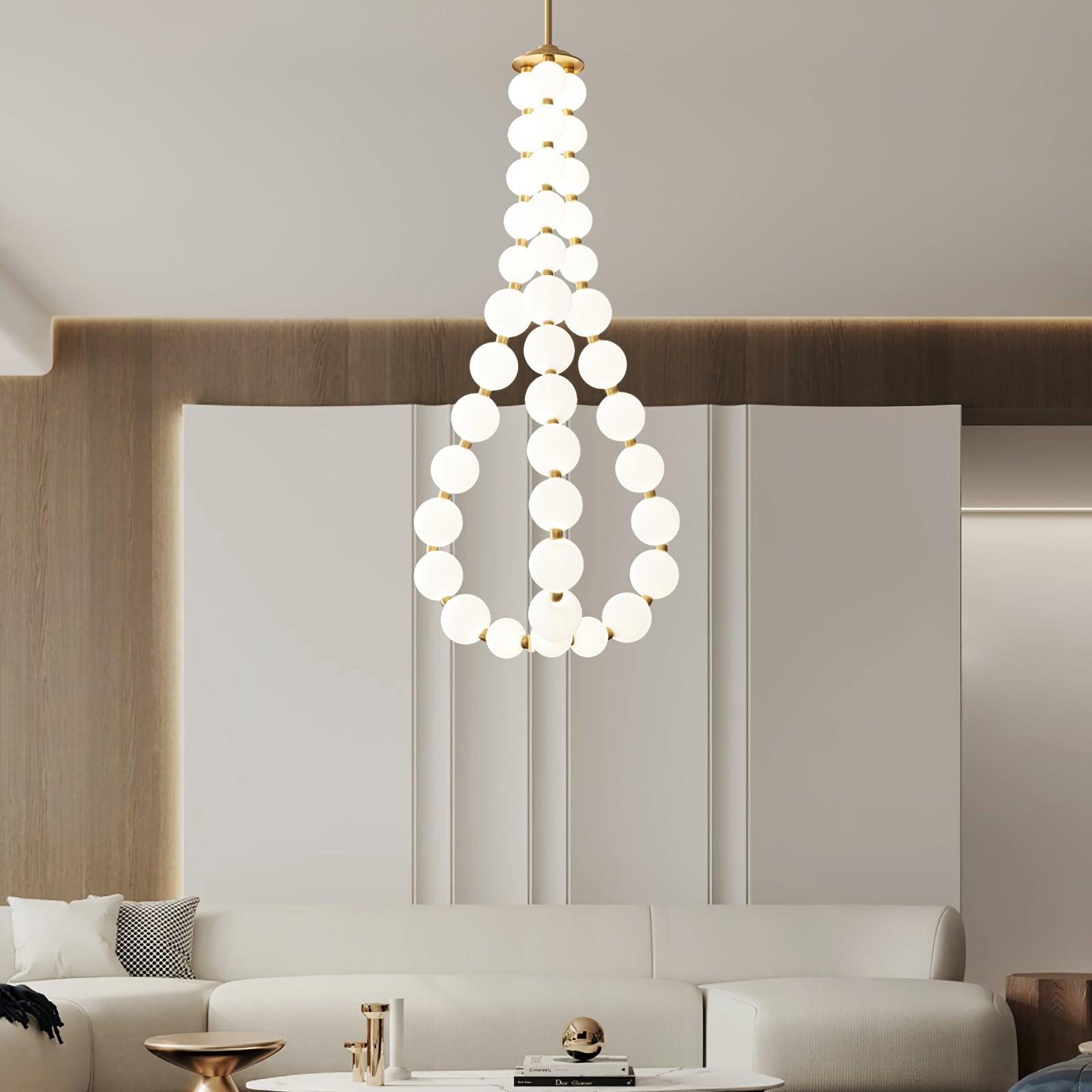 Elegant Acrylic Pearl Chandelier Necklace for Women - Perfect for Weddings, Parties & Evening Events