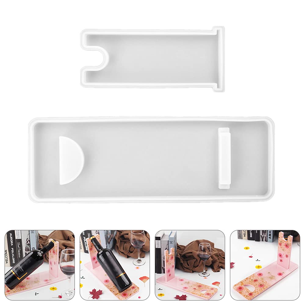 EXCEART 1 Set Wine Rack Silicone Mold - DIY Resin Casting Mold for Wine Glass Holder, White Frame - Perfect for Home Bar Decor, Wedding Gifts & Craft Projects