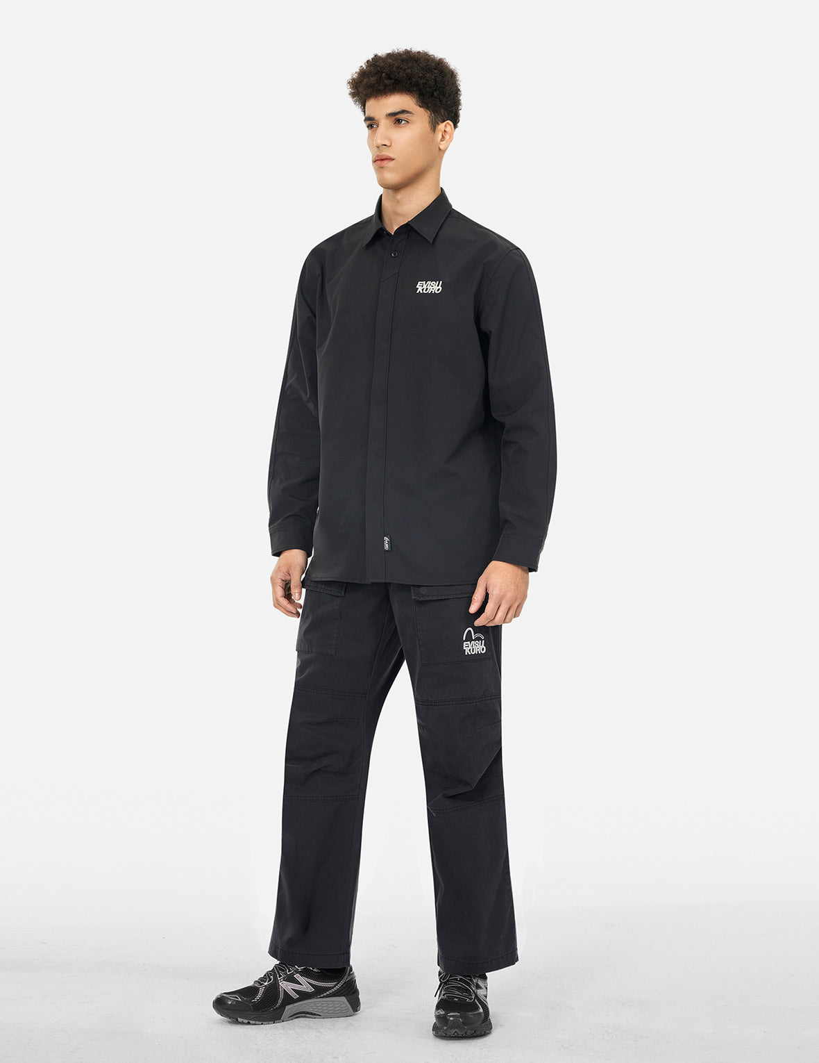 Logo & Seagull Embroidered Relaxed Fit Cargo Pants for Men - Comfortable Casual Streetwear for Outdoor Activities & Everyday Wear