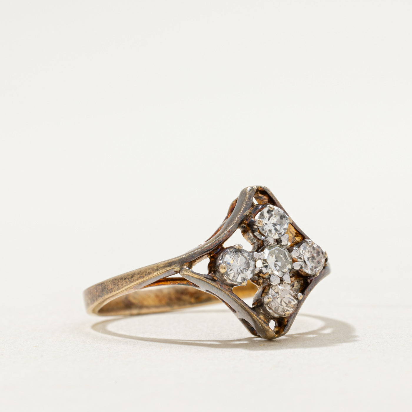 Elegant Diamond Cluster Cocktail Ring | 0.45ctw | Size 8.25 | Perfect for Evening Parties, Weddings & Special Occasions