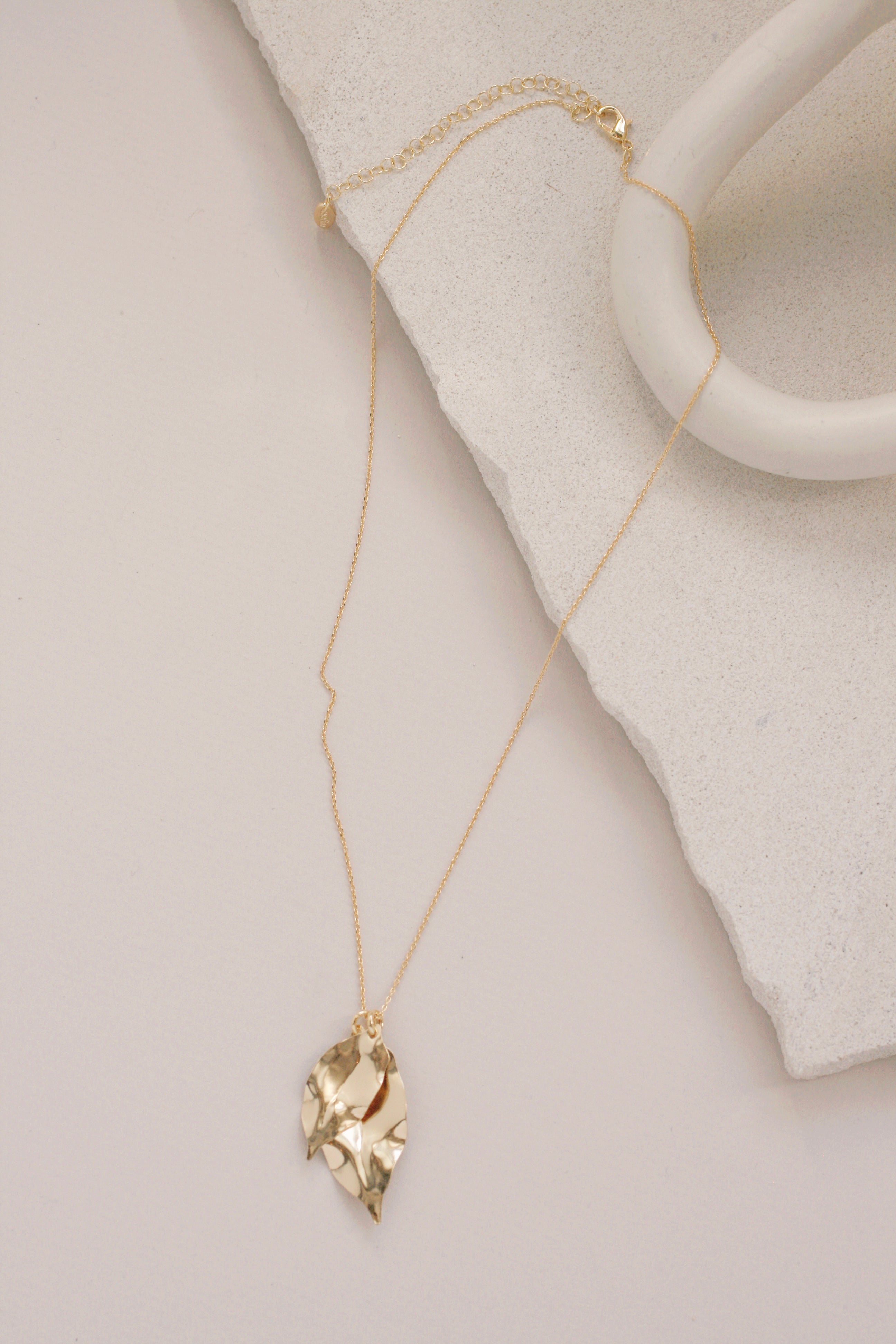 Elegant Dual Leaf Pendant Necklace for Women - Sterling Silver Nature-Inspired Jewelry - Perfect for Everyday Wear, Gifts & Special Occasions