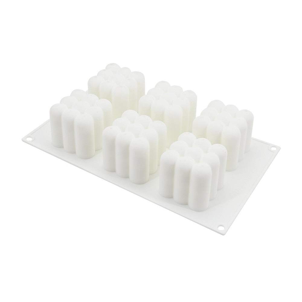6 Cavities Silicone Candle Mold for DIY Aromatherapy, Soy Wax, Soap Making & Mousse Cake - Reusable Baking Supplies for Home Decor, Gifts & Craft Projects
