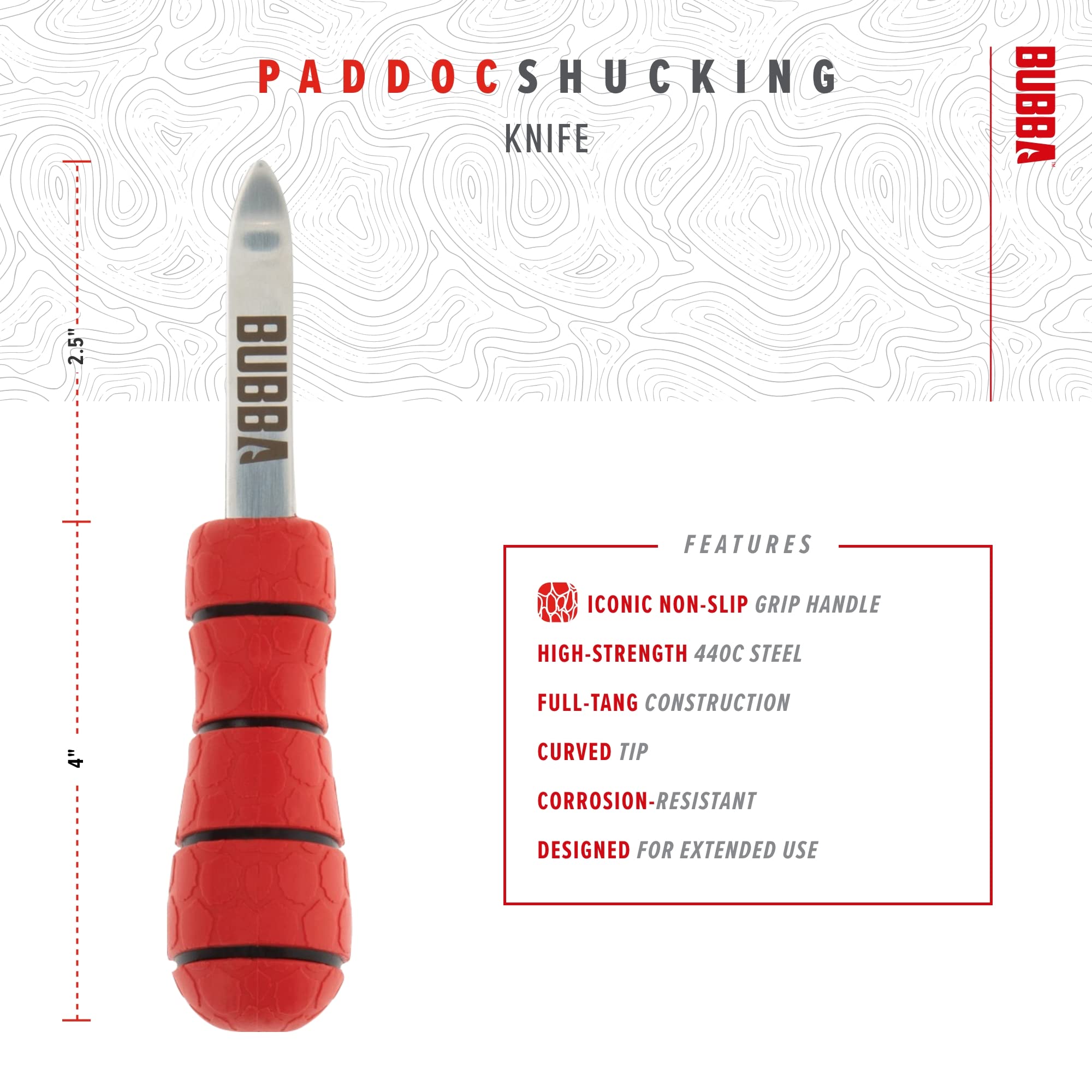 BUBBA Premium Oyster Shucking Knife - 2.5