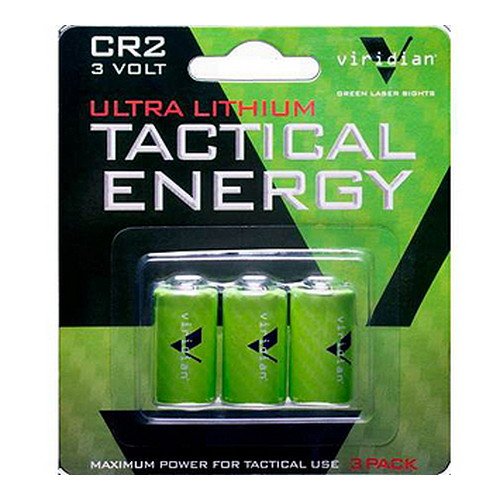 Viridian CR2 Tactical Energy Plus Lithium Batteries 3V - 3 Pack | Long-Lasting Power for Tactical Flashlights, Laser Sights & Security Devices