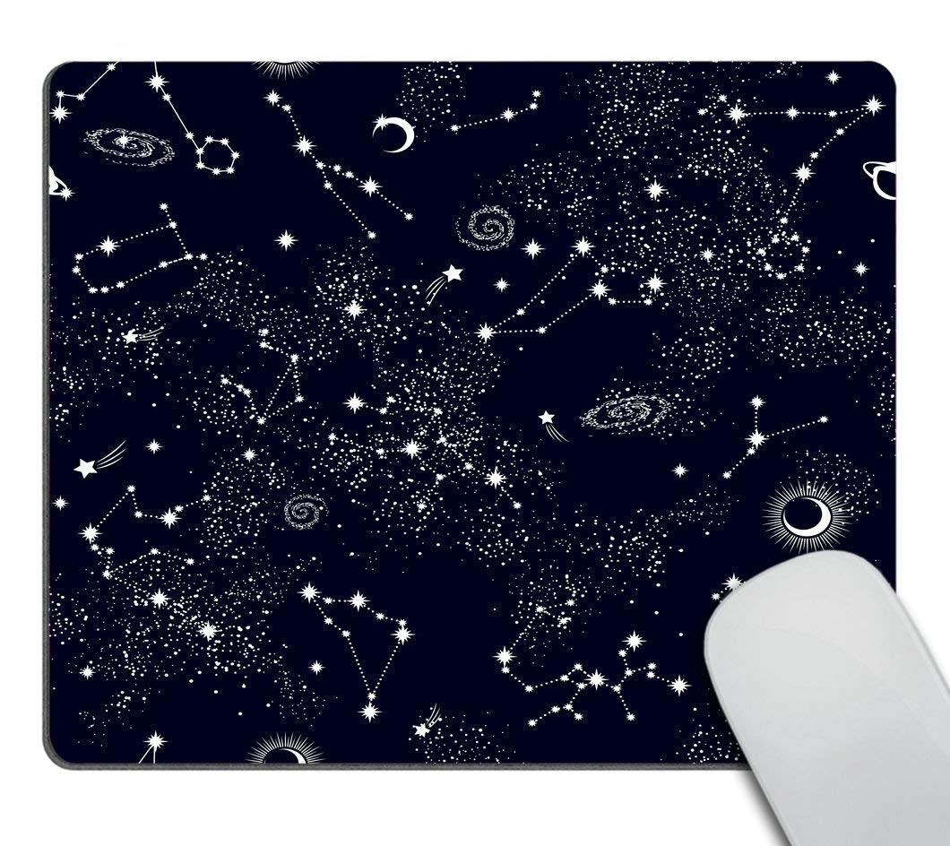 Galaxy Constellation Mouse Pad - Non-Slip Rubber Gaming & Office Desk Accessory with Space Star Design | Perfect for PC, Laptop, Workstation & Home Office Setup