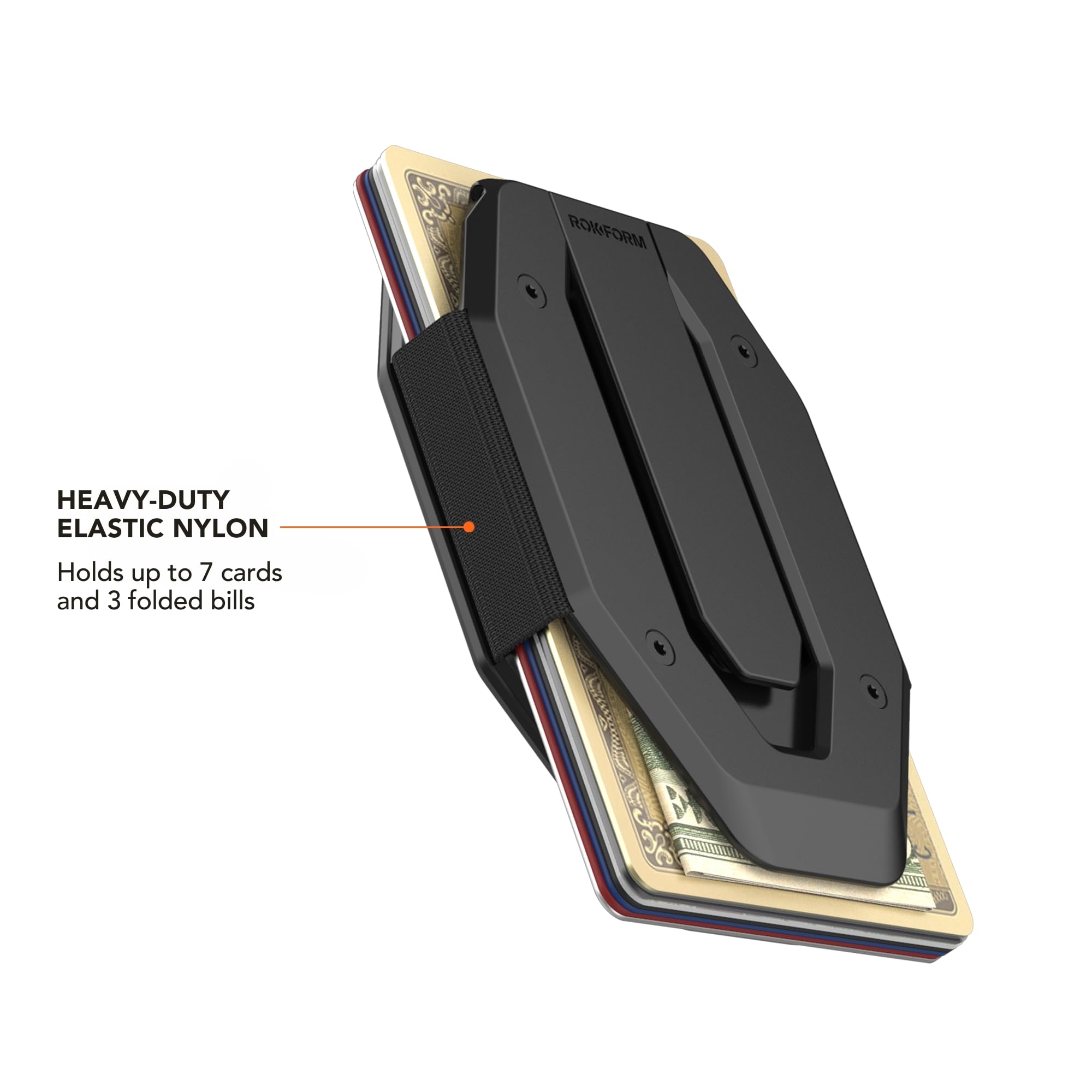 Rokform Fuzion Magnetic Aluminum Wallet with Stand - MagSafe Compatible Phone Case Accessory (Black) | Perfect for iPhone 12/13/14 Series, Secure Card Storage & Hands-Free Viewing