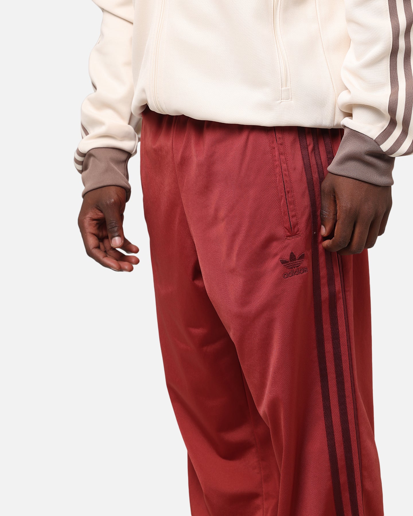 Adidas Firebird Track Pants for Women - Ruby Red Retro Running Joggers - Comfortable & Stylish Workout Pants for Gym, Running, and Casual Wear