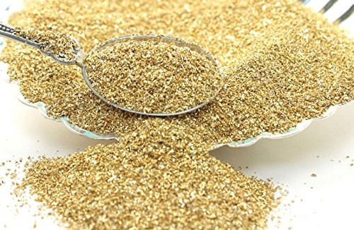 Premium German Glass Glitter - 4 Ounce Bag (90 Grit) - Sparkly Gold Craft Glitter for DIY, Scrapbooking, Nail Art & Home Decor - Imported High-Quality Fine Glitter