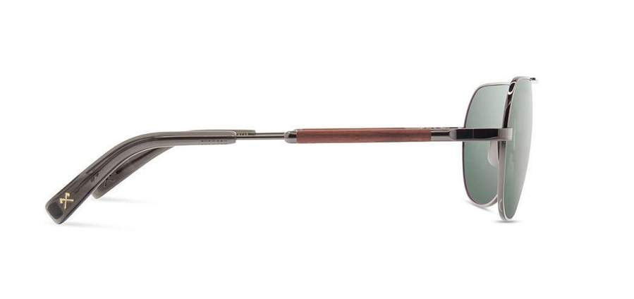 Shwood Redmond Metal Sunglasses - Black Chrome Titanium Frame with G15 Polarized Lenses - Stylish & Durable for Outdoor Activities, Driving & Fashion