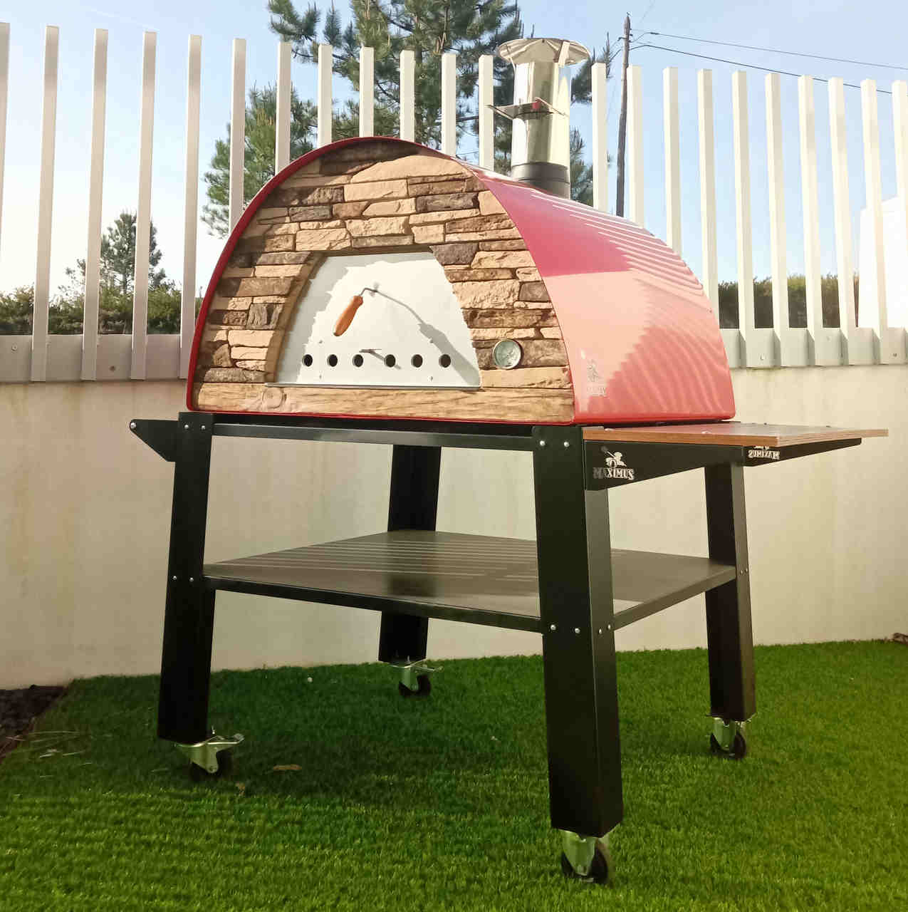 Premium Portable Pizza Oven Stand for Ooni, Solo Stove & Outdoor Pizza Making - Compact, Durable & Adjustable Height for Backyard, Camping & Tailgating Parties