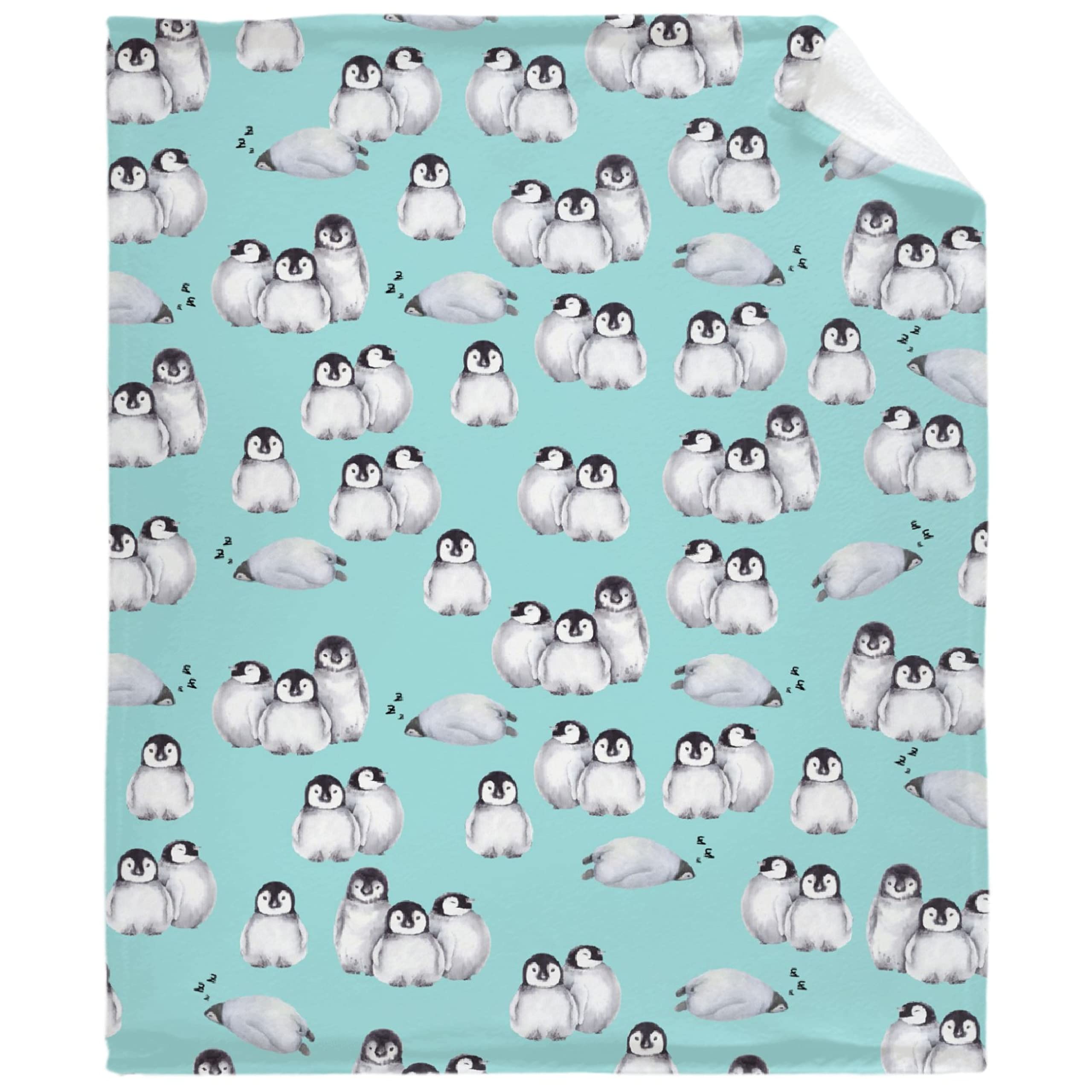 AozyHug Penguin Cute Animal Pattern Soft Flannel Baby Blanket 30