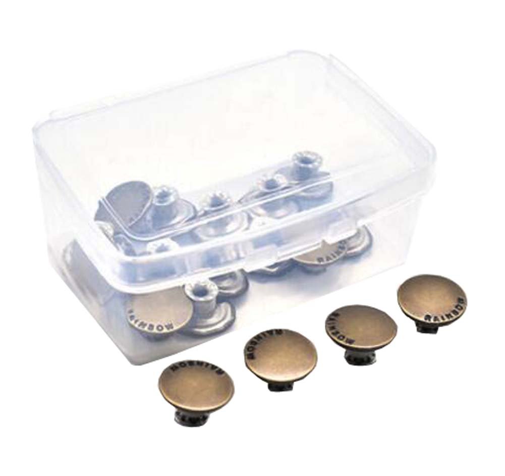 DRAGON SONIC 20-Piece Metal Jeans Button Replacement Kit with Storage Box - Durable Denim Repair Buttons for Pants, Jackets & DIY Projects - Perfect for Home Tailoring and Clothing Repair