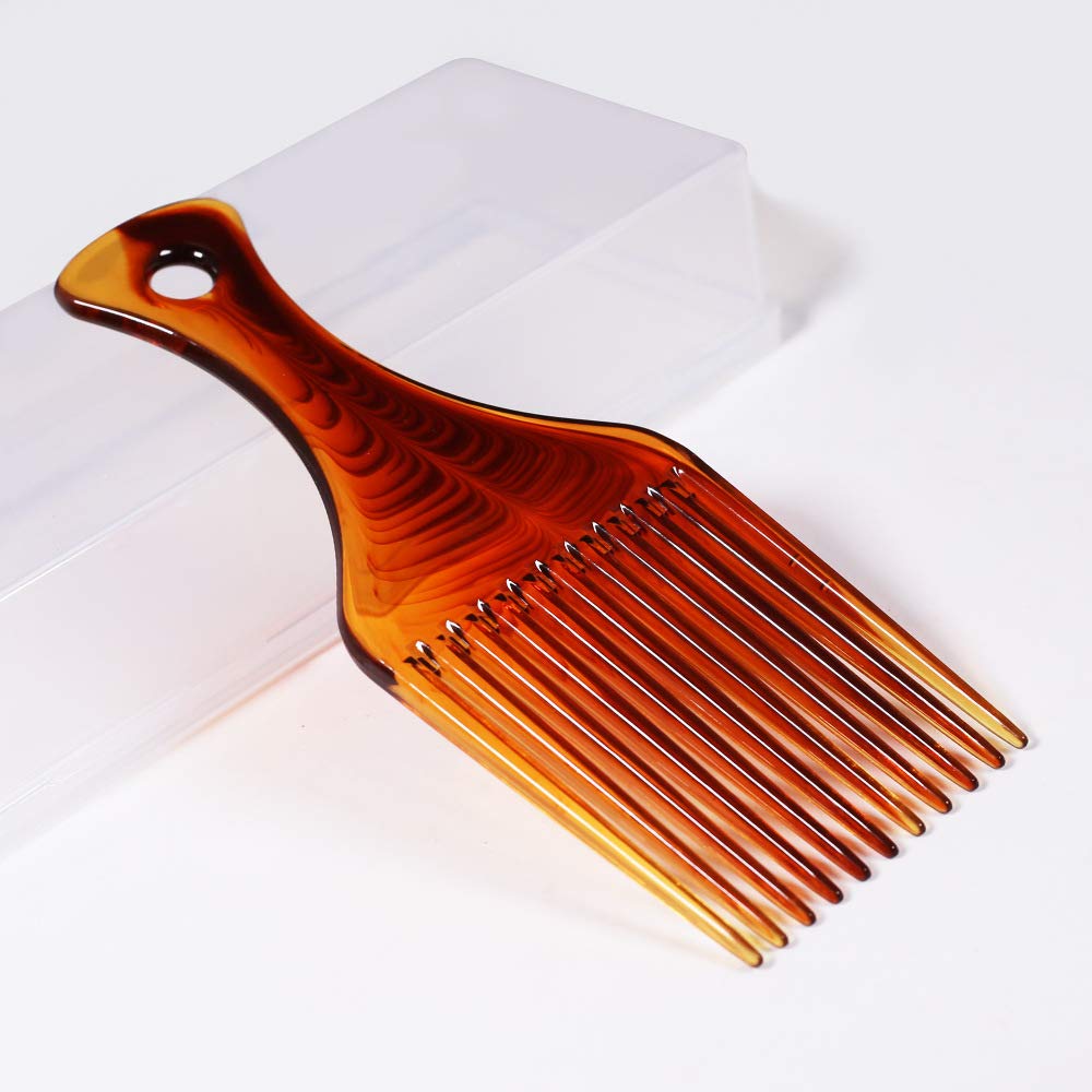 ANGGREK Wide Tooth Plastic Hair Comb - Anti-Tangle Detangling Comb for Curly & Afro Hair - Perfect for Styling, Salon Use & Travel
