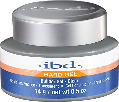 IBD Clear Soak Off Builder Gel for False Nails - 0.5oz | Professional Nail Extension & Strengthening Gel | Perfect for Salon, Home Manicures & DIY Nail Art