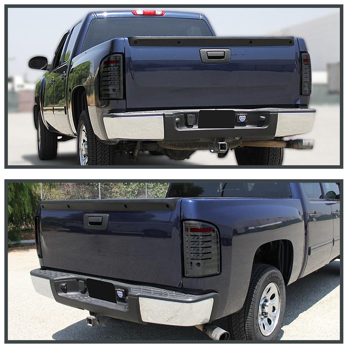 Spec-D Tuning LED Smoke Tail Lights for 2007-2013 Chevy Silverado 1500/2500/3500 - Left & Right Pair Assembly - Upgrade Your Truck's Style & Visibility for Night Driving & Off-Road Adventures