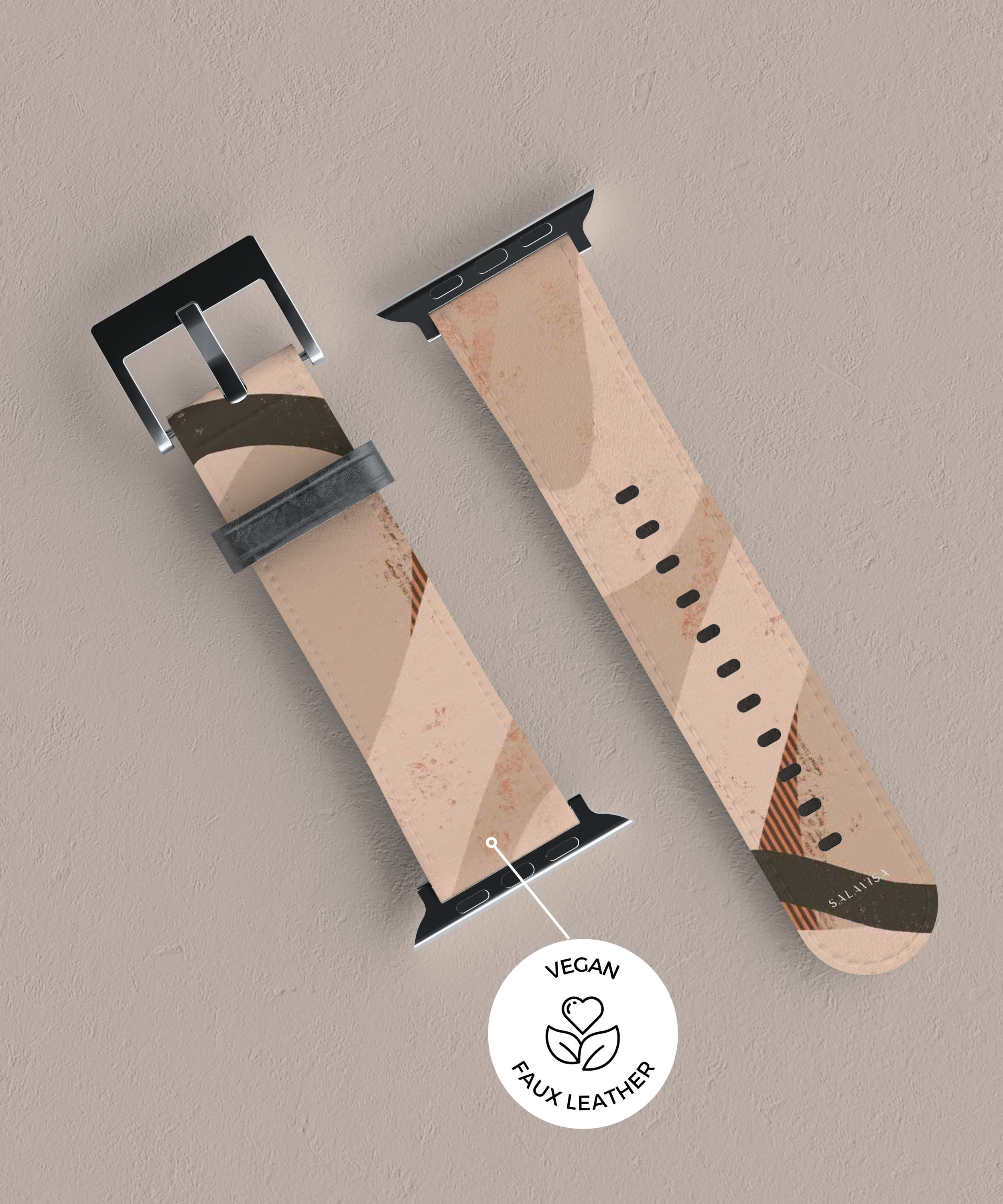Organic Beige Apple Watch Band - Soft, Eco-Friendly, Comfortable Strap for Workouts, Running & Everyday Use