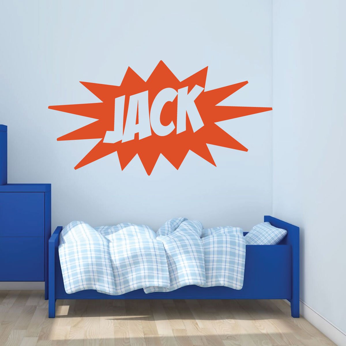 Personalized Super Hero Wall Decal for Boys - Custom Vinyl Sticker for Bedroom, Playroom & Nursery Decor - Perfect for Kids' Room Makeover & Superhero Themed Parties