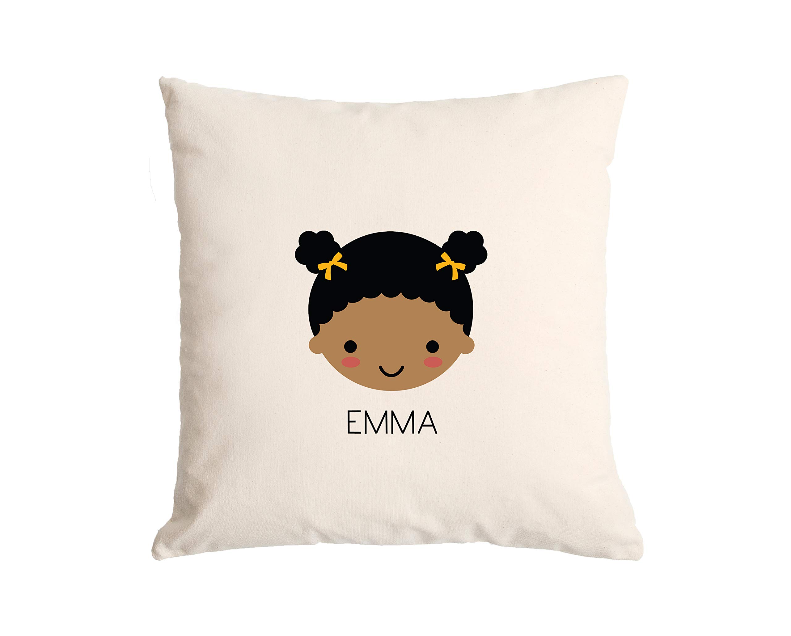 JDS Decorative Throw Pillow Cover 18x18 - Kids Emma Design Custom Pillow Case for Living Room, Couch, Bed & Outdoor Sofa - Perfect Gift & Stocking Stuffer for Home Decor, Nursery & Dorm Room