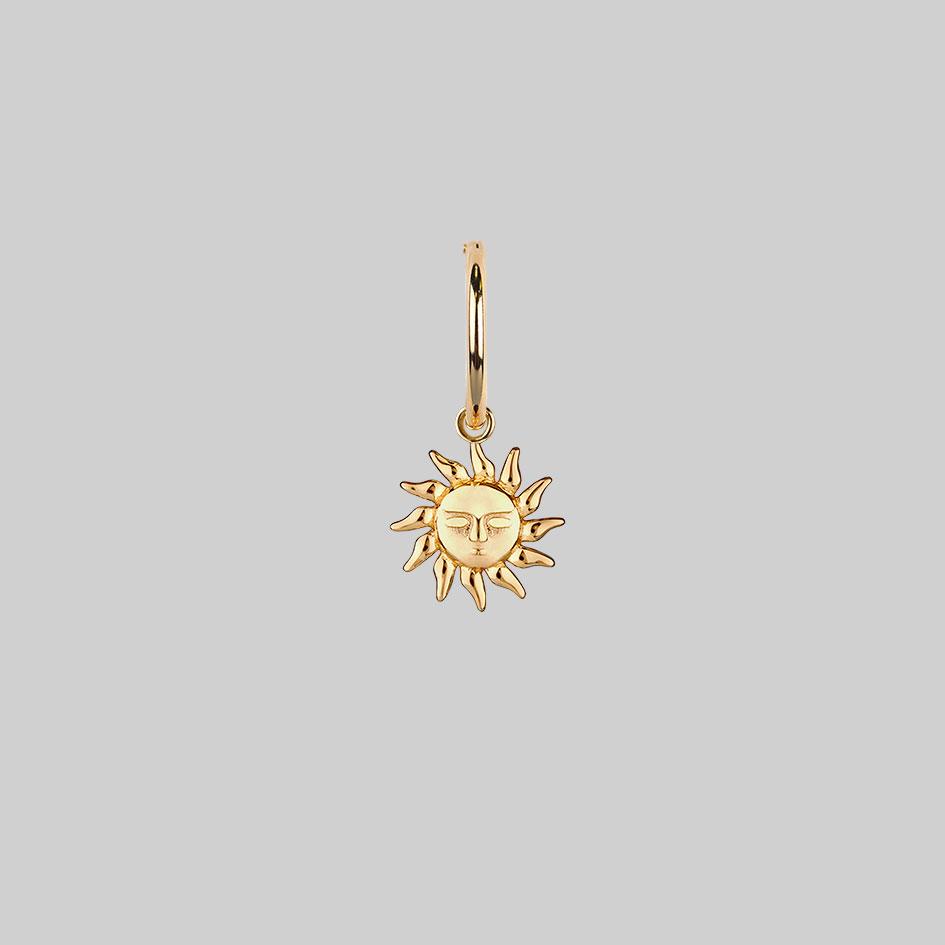 ELIN. Sun and Moon Hoop Earrings - 14K Gold Plated Dainty Celestial Jewelry for Women, Perfect for Everyday Wear, Boho Style & Gift Giving