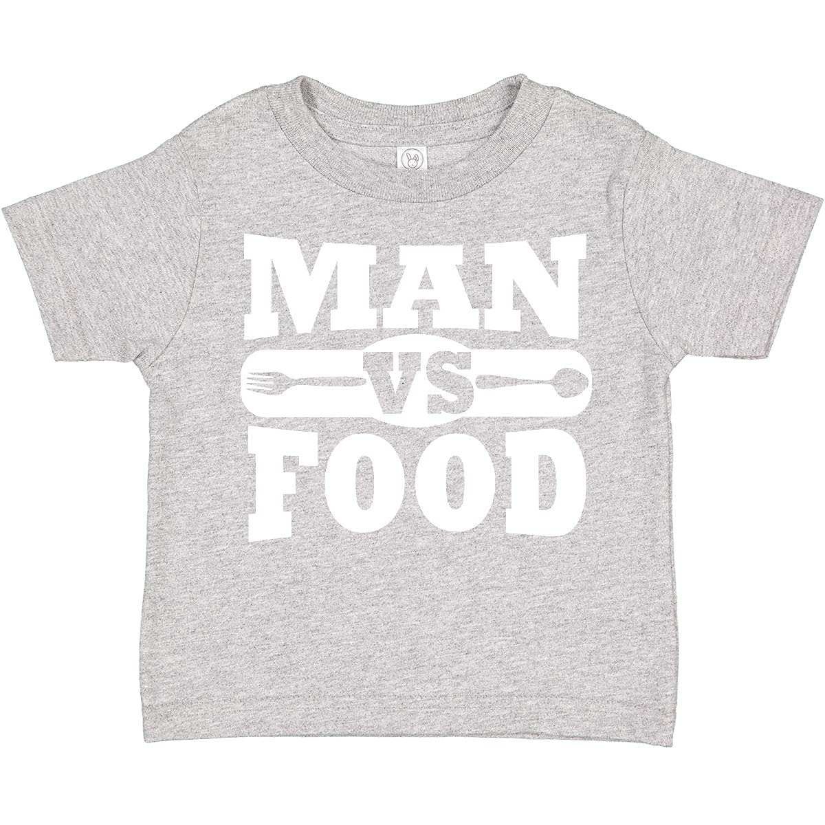 Inktastic Man Vs Food Funny Toddler T-Shirt - Cute Graphic Tee for Boys & Girls - Perfect for Family Outings & Food Lovers