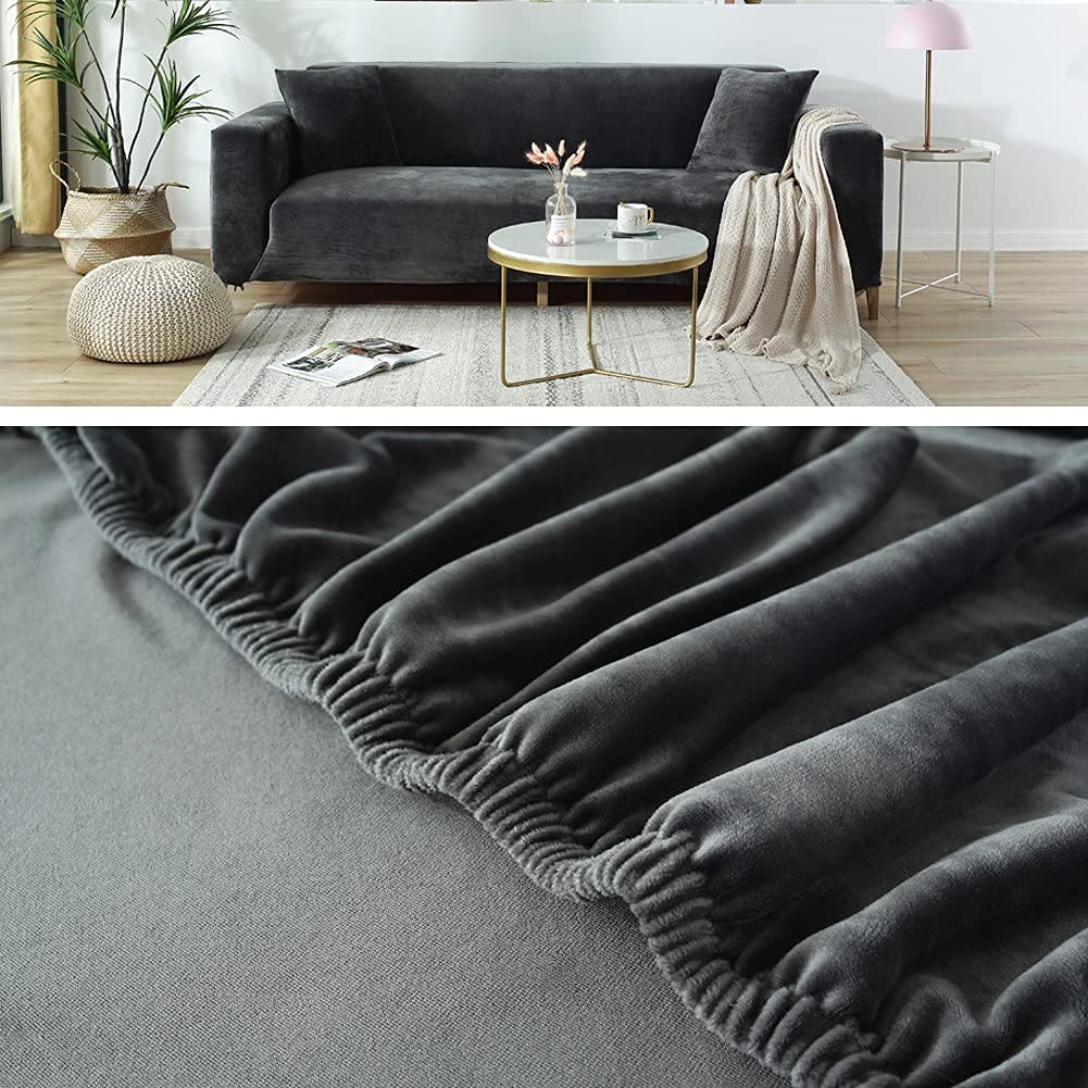 Stretchable L-Shaped Sofa Slipcover for Sectional Couches - Fits 1-4 Seater Living Room Furniture, Pet-Friendly Sofa Protector for Dogs & Cats, Ultra Soft & Comfortable Couch Cover - Perfect for Family Homes with Kids & Pets