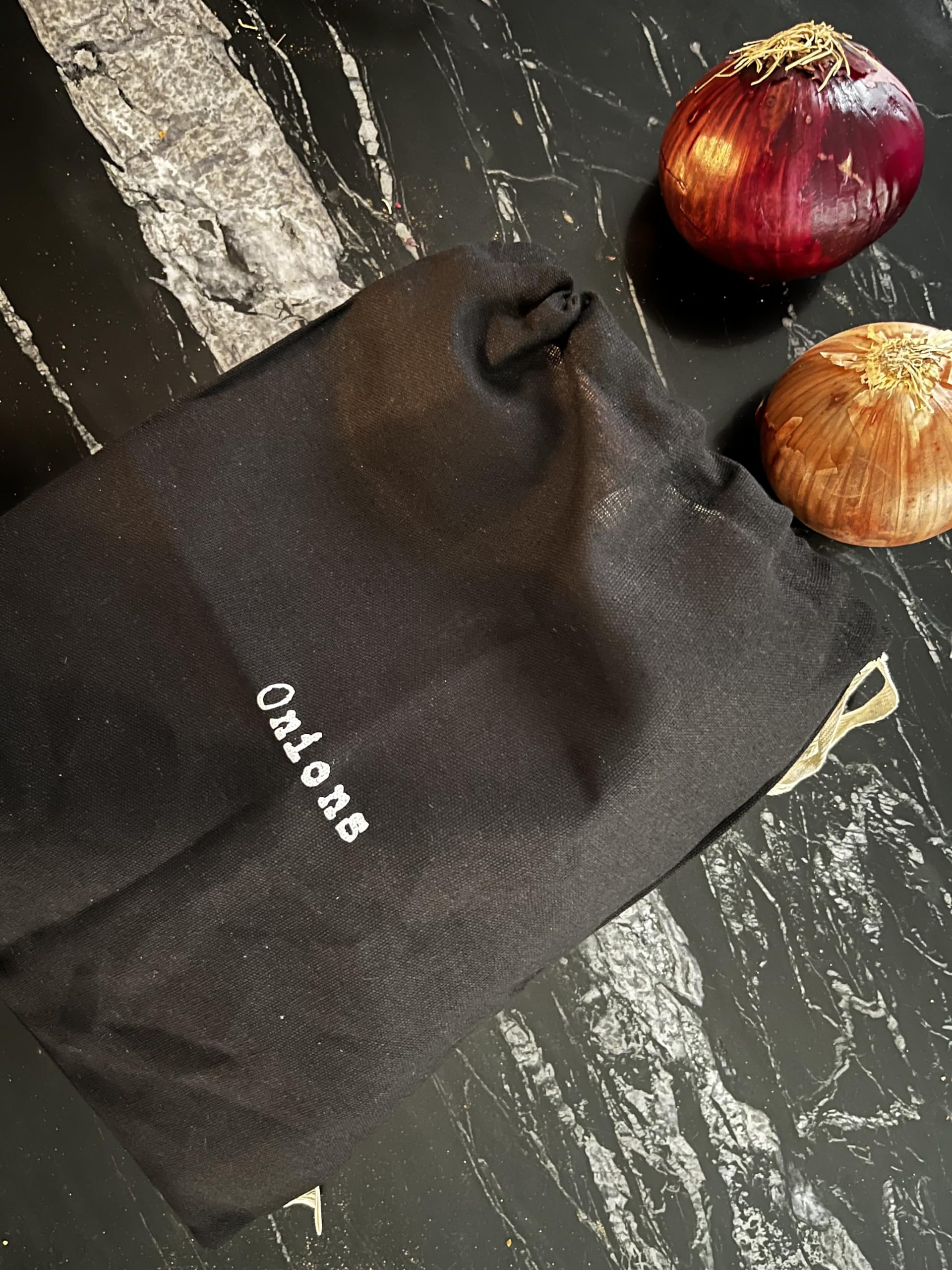 Organic Linen Onion & Potato Storage Bags Set - 2 Pack 15