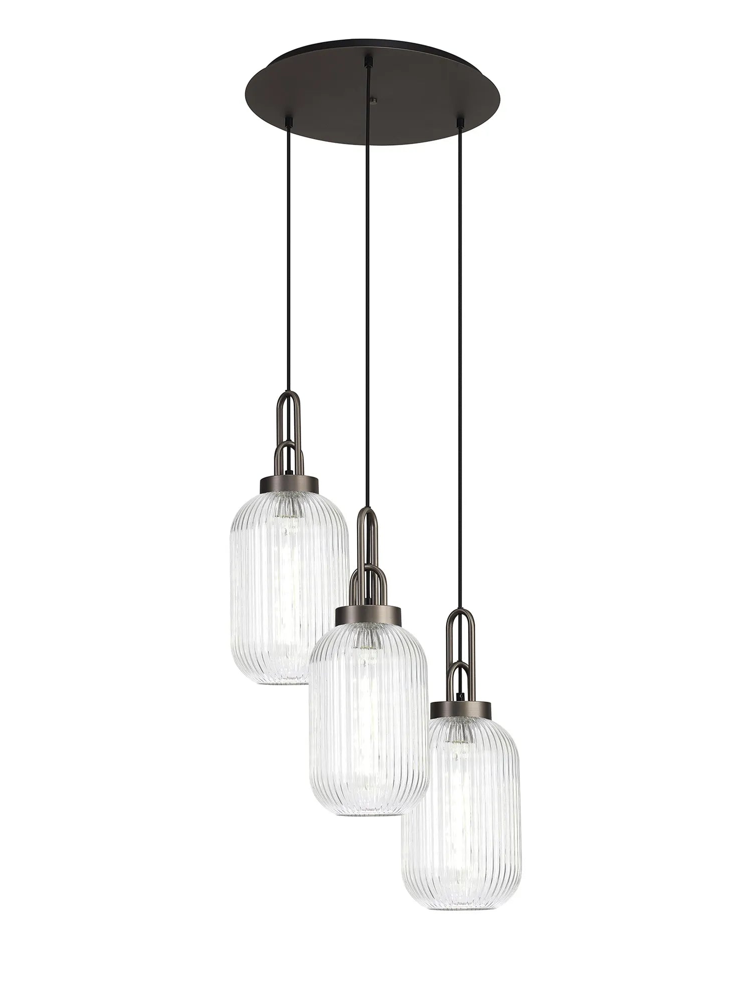Stylish Cadiz 3-Light Cluster Pendant - Modern Ceiling Lighting Fixture for Dining Room, Kitchen Island & Living Room Decor