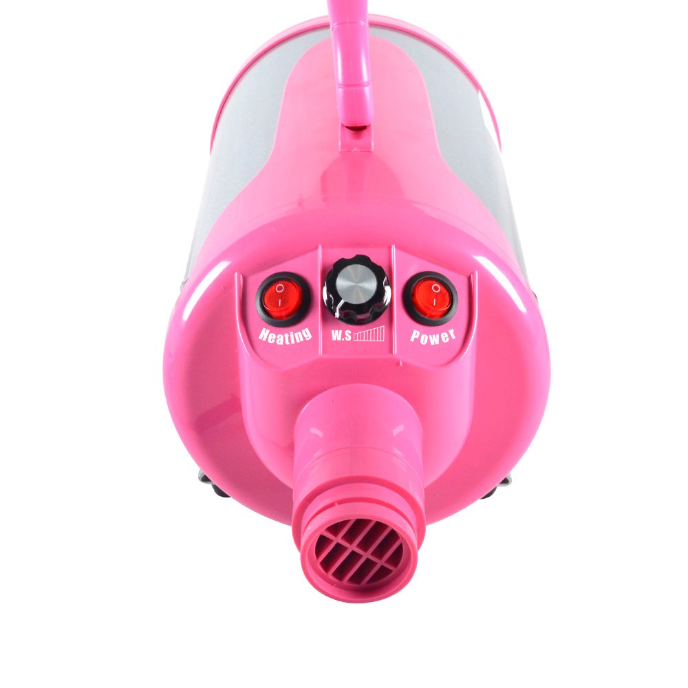 SHELANDY Professional Pet Hair Dryer with Heater - High Velocity Dog Grooming Blower for Fast Drying & Deshedding (Pink) | Perfect for Home Grooming, Pet Salons & Professional Dog Shows