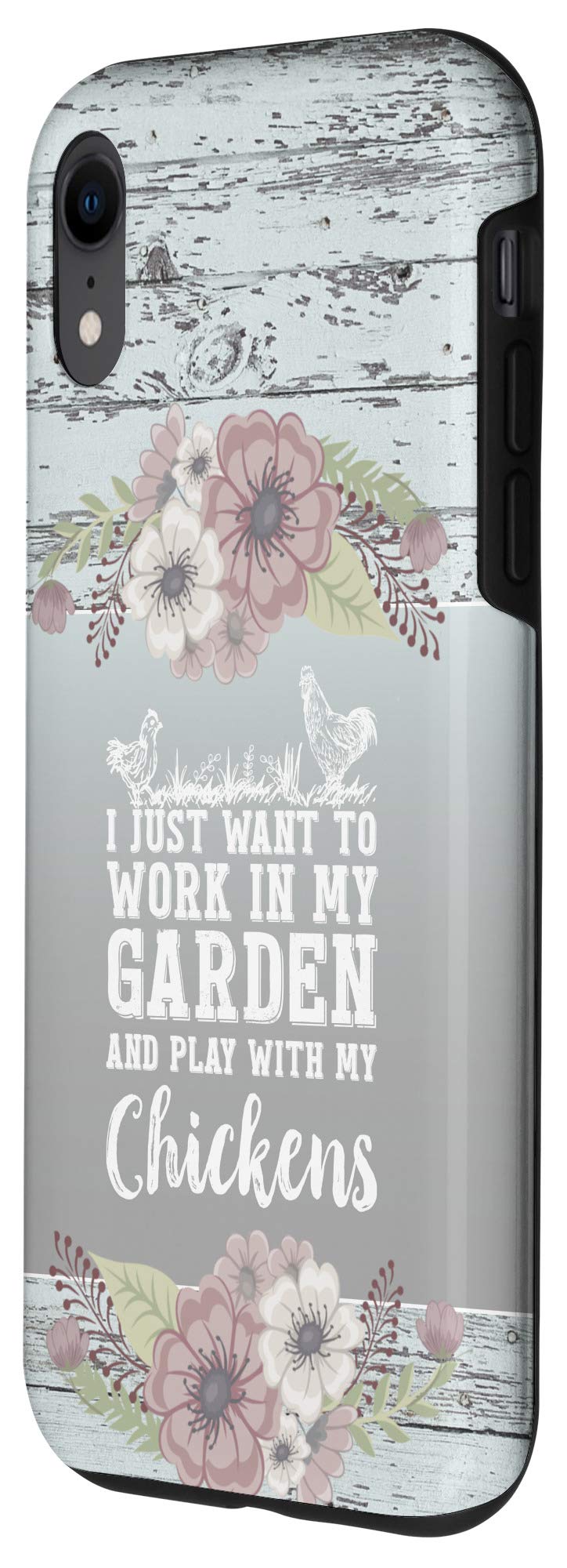 iPhone XR Phone Case - Funny Crazy Chicken Lady Design - Durable Gardening & Outdoor Protective Cover for Women - Perfect for Farm, Garden, and Country Lifestyle