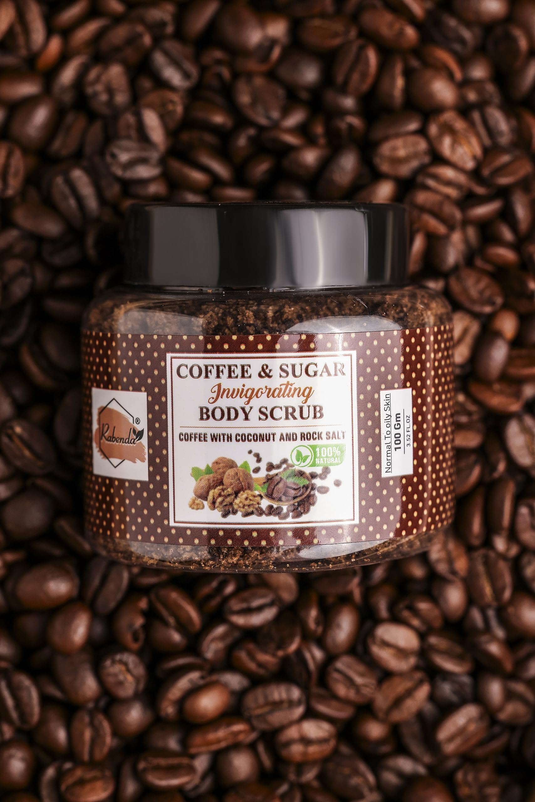 Gentle Exfoliating Coffee Sugar Body Scrub for Smooth Skin - 100g Natural Skincare for Men & Women - Perfect for Dry Skin & Spa Day Self Care