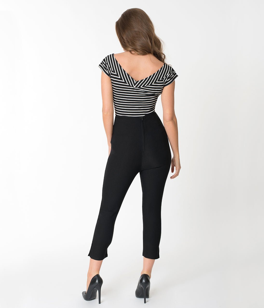 Vintage 1950s Black High Waist Rachelle Capri Pants - Retro Women's Fashion for Casual Wear & 50s Themed Parties
