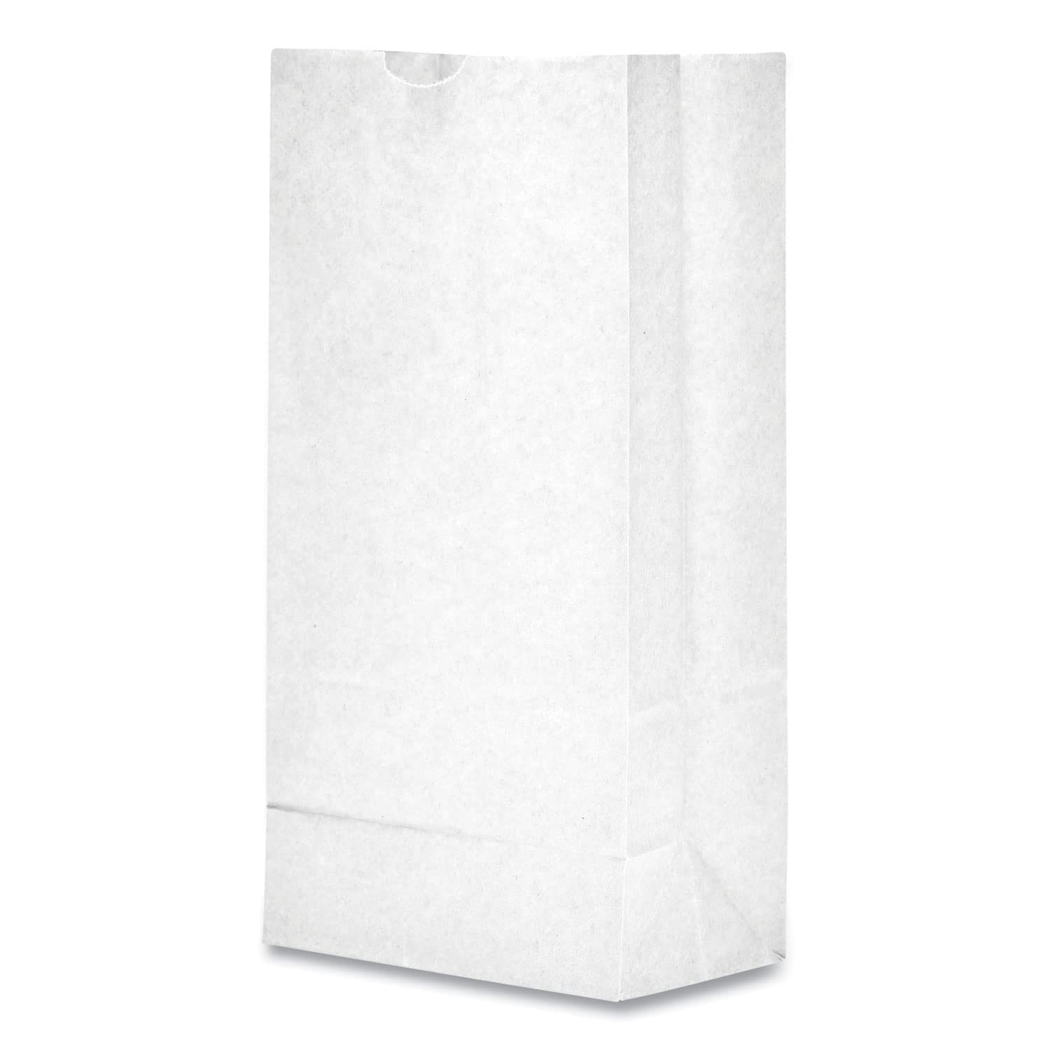 Eco-Friendly White Paper Grocery Bags - 35 lb Capacity, 8