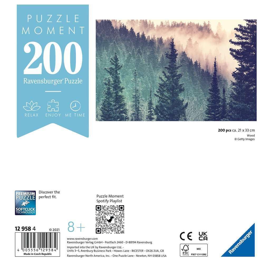 Ravensburger Adult Puzzle - 200 Piece Wooden Jigsaw Puzzle for Relaxation & Stress Relief - Perfect for Family Game Night & Home Decor (Model 12958)