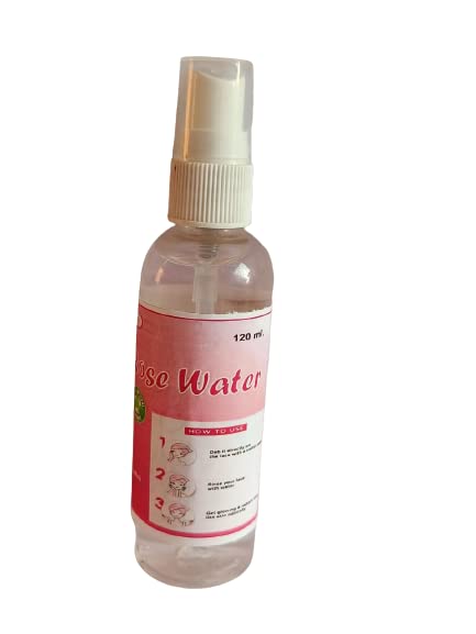 Pure Steam Distilled Rose Water Facial Mist Toner - 120ml Hydrating Spray for Glowing Skin (Men & Women) | Perfect for Daily Skincare, Makeup Setting & Summer Refreshment