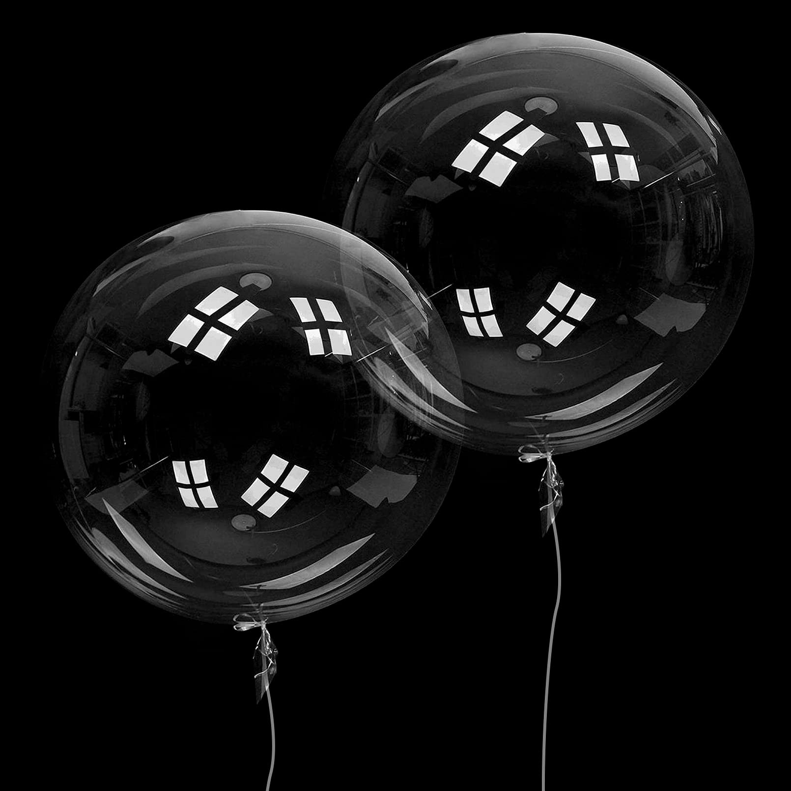 24 Inch Crystal Clear BoBo Balloons - 30 Pack Large Bubble Balloons for Stuffing Flowers, LED Light Up Decorations | Perfect for Birthday, Wedding, Christmas Party Decor (LED String Not Included) | Great for Centerpieces, Ceiling Decor & Photo Backdrops