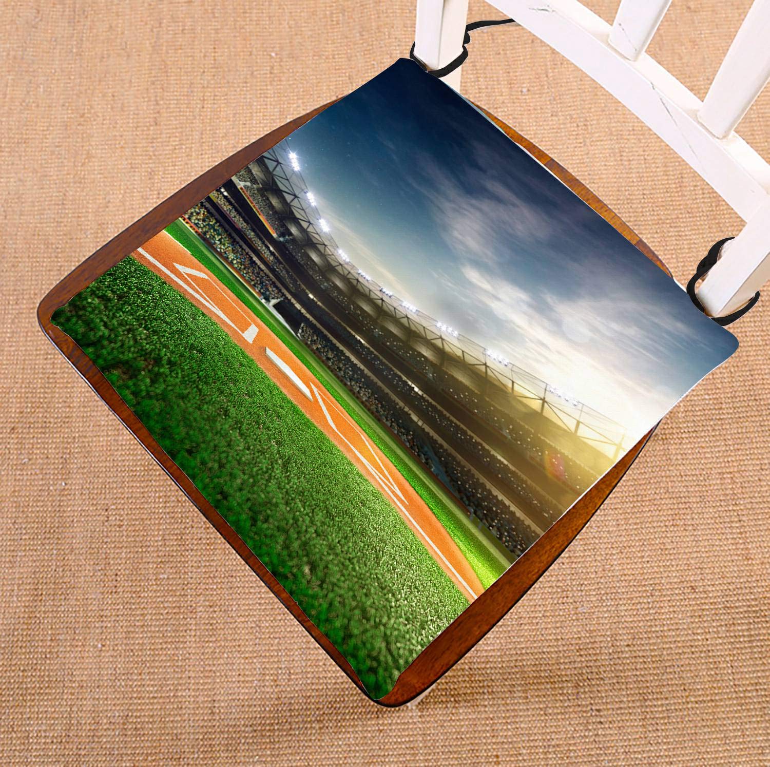ECZJNT Empty Baseball Stadium Bed Runner - 20x95 Inch Baseball Field Bed Scarf for Sports Fans - Perfect for Baseball Themed Bedroom Decor, Game Day Parties, and Sports Lover Gifts