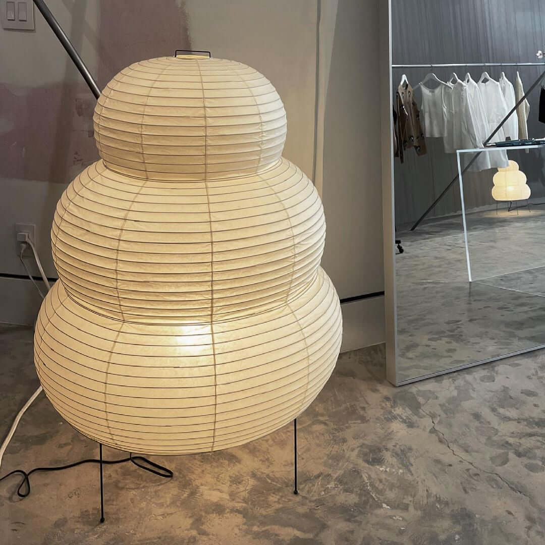 Akari Table Lamp - Modern Japanese Paper Light for Living Room, Bedroom & Office - Soft Ambient Lighting for Home Decor & Relaxation