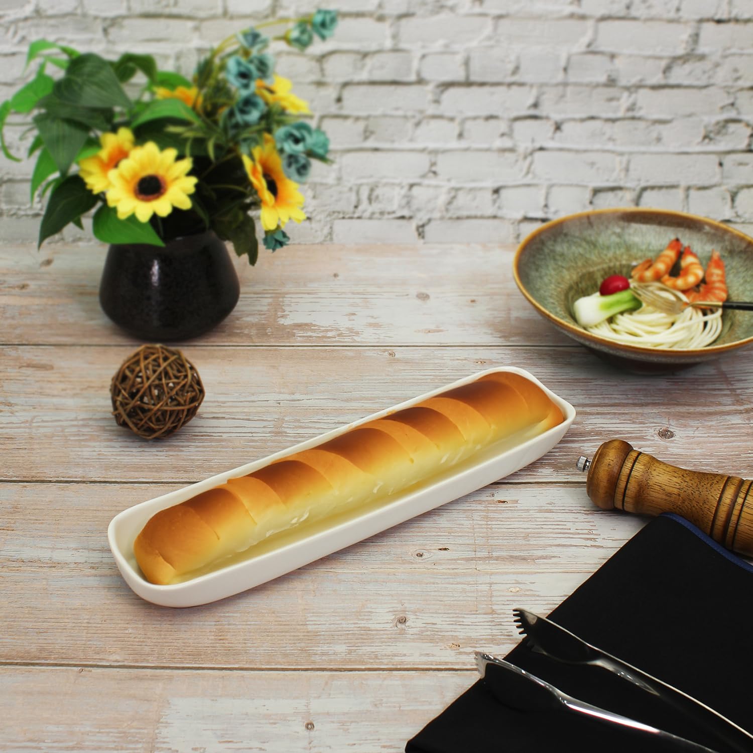 White Porcelain Olive Tray - Chip Resistant, Dishwasher Safe for Snacks & Appetizers | Perfect for Entertaining