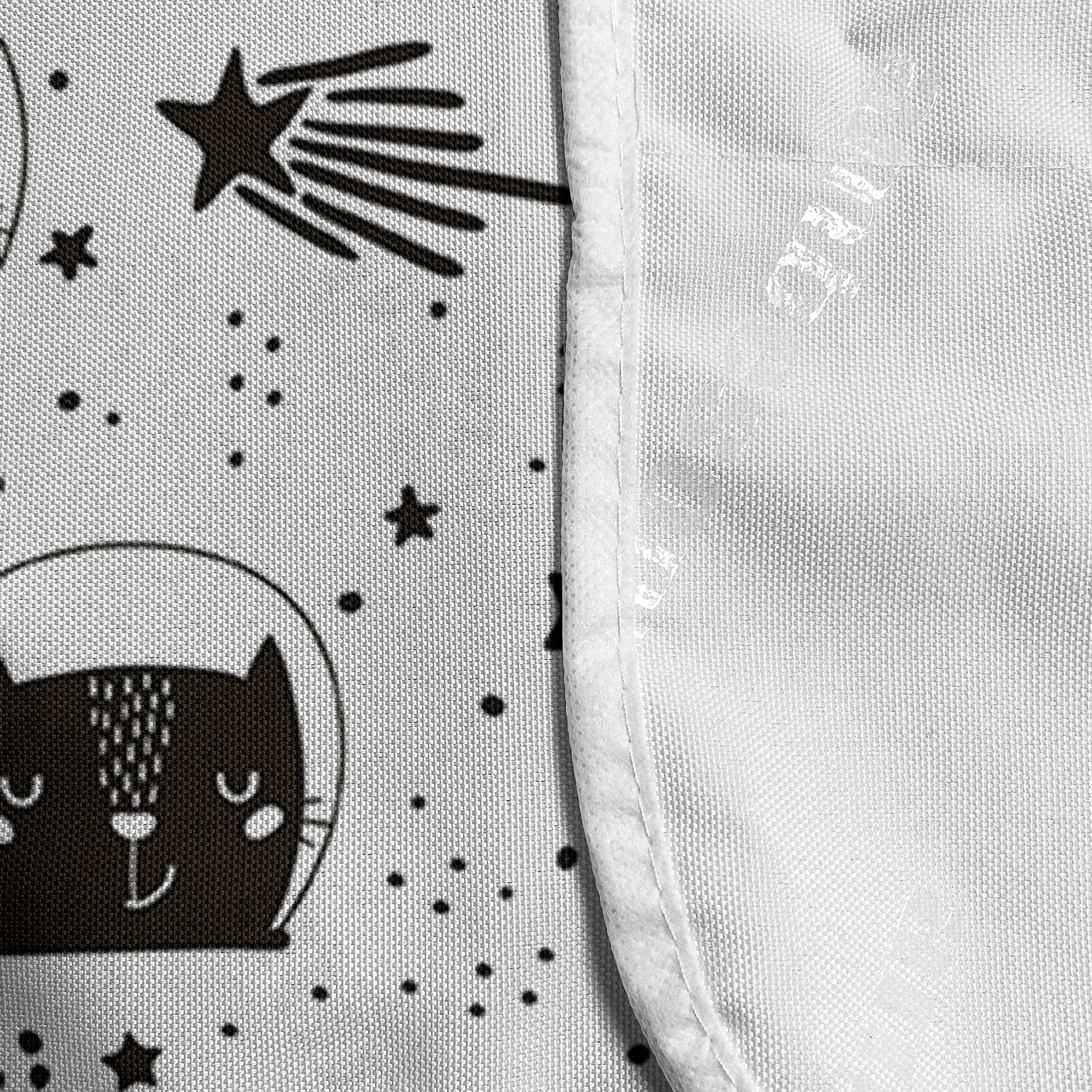 Ambesonne Microwave Cover for Pets - Space Cats with Constellation Stars Design, Waterproof Kitchen Organizer with Pockets, 36