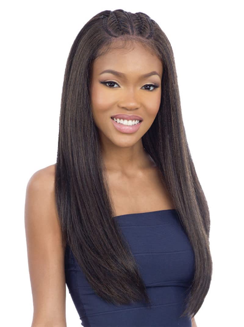 MAYDE Pre-Braided Frontal Wig 1B - Natural Look for Daily Wear & Styling