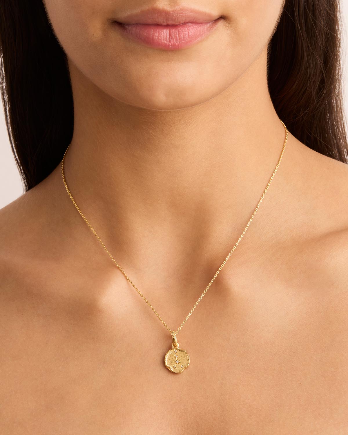 18K Gold Vermeil Cosmic Love Zodiac Pendant Necklace - Cancer Sign Horoscope Jewelry Gift for Women, Perfect for Birthday, Anniversary & Everyday Wear
