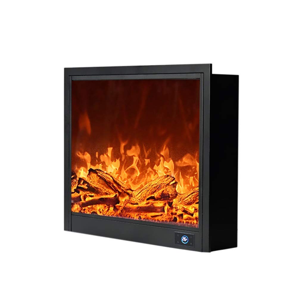 Realistic Flame Effect Electric Fireplace Heater - Remote Control Freestanding with Safety Cut-Out System (26x22x7 Inches) - Perfect for Living Room, Bedroom & Office Heating